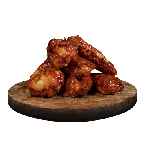 Alitas de Pollo con salsa BBQ