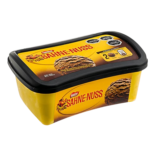 Postre Helado Sahne Nuss