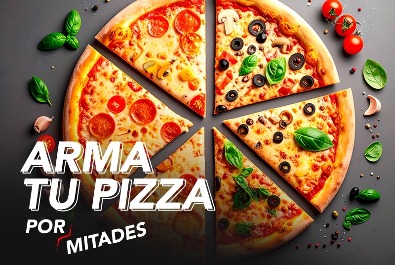 Arma tu pizza por mitades